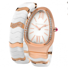 Comment Bvlgari Serpenti Spiga Diamonds Bezel Two-tone Bracelet White Watch 102202