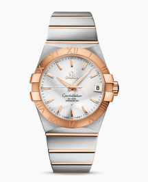 Review Omega Constellation Stick Scales Roman Numerals Rose Gold Bezel Men's 38 MM Watch 123.20.38.21.02.001