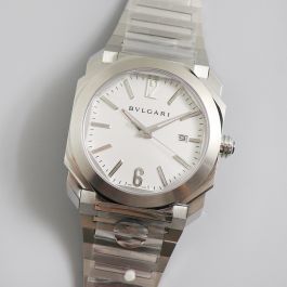 Review Bvlgari Octo Solotempo White Face SS Bracelet Male Watch 102779 OC41C6SLD
