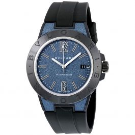 Unboxing BVLGARI Diagono Magnesium Blue Dial Automatic Men's Watch 102364 DG41C3SMCVD