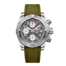 Detection Breitling Avenger II Automatic Grey Dial Military Strap Men's Watch E1338310/M534/253S/E20DSA.2
