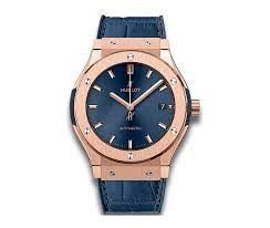 Testing Hublot Classic Fusion Blue Dial Rose Gold Case Three Hands Watch 511.OX.7180.LR